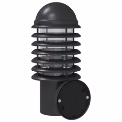 vidaXL Outdoor Wall Lights with Sensors Wall Lamp 2 pcs Silver Stainless Steel - black, 2 pcs/with sensor - Additional view 5