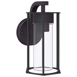 vidaXL Outdoor Wall Lights Wall Lamps Patio Wall Lantern Black Stainless Steel - 1 pcs