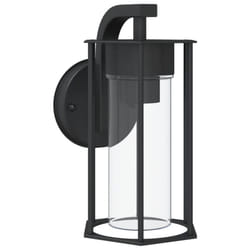 vidaXL Outdoor Wall Lights Wall Lamps Patio Wall Lantern Black Stainless Steel - 1 pcs