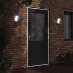 vidaXL Outdoor LED Wall Light with Sensor Wall Lamp White Die-cast Aluminium - black, 2 pcs/without sensor
