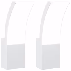 vidaXL Outdoor LED Wall Light with Sensor Wall Lamp White Die-cast Aluminium - white, 2 pcs/without sensor