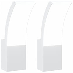 vidaXL Outdoor LED Wall Light with Sensor Wall Lamp White Die-cast Aluminium - white, 2 pcs/without sensor