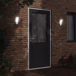 vidaXL Outdoor LED Wall Light with Sensor Wall Lamp White Die-cast Aluminium - white, 2 pcs/with sensor