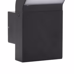 vidaXL Outdoor LED Wall Lights Wall Lamps Wall Lantern Die-cast Aluminium - black, 1 pcs/without sensor - Additional view 7