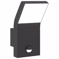 vidaXL Outdoor LED Wall Lights Wall Lamps Wall Lantern Die-cast Aluminium - black, 1 pcs/with sensor