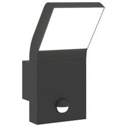 vidaXL Outdoor LED Wall Lights Wall Lamps Wall Lantern Die-cast Aluminium - black, 1 pcs/with sensor