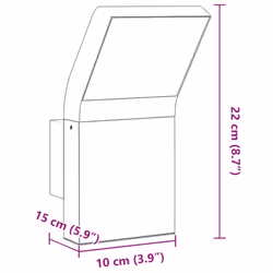 vidaXL Outdoor LED Wall Lights Wall Lamps Wall Lantern Die-cast Aluminium - white, 1 pcs/without sensor - Additional view 8