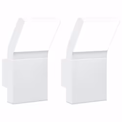 vidaXL Outdoor LED Wall Lights Wall Lamps Wall Lantern Die-cast Aluminium - white, 2 pcs/without sensor