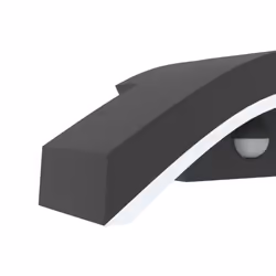 vidaXL Outdoor LED Wall Lights with Sensors 2 pcs Black Die-cast Aluminium - black, 2 pcs/ with sensor - Additional view 7