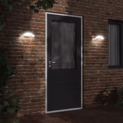 vidaXL Outdoor LED Wall Lights with Sensors 2 pcs Black Die-cast Aluminium - white, 2 pcs/ with sensor - Additional view 2