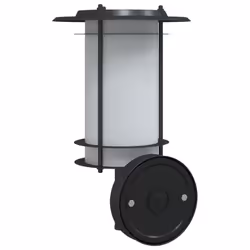 vidaXL Outdoor Wall Lights with Sensors Wall Lamp 2 pcs Black Stainless Steel - black, 2 pcs/ without sensor - Additional view 5