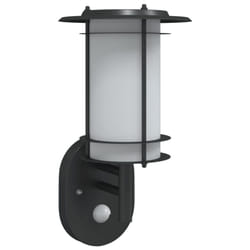 vidaXL Outdoor Wall Lights with Sensors Wall Lamp 2 pcs Black Stainless Steel - black, 1 pcs/ with sensor