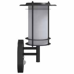 vidaXL Outdoor Wall Lights with Sensors Wall Lamp 2 pcs Black Stainless Steel - black, 2 pcs/with sensor - Additional view 4