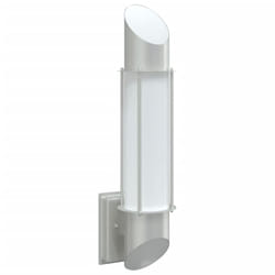 vidaXL Outdoor Wall Lights Wall Lantern Wall Lamp 2 pcs Silver Stainless Steel - silver, 1 pcs