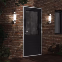 vidaXL Outdoor Wall Lights Wall Lantern Wall Lamp 2 pcs Silver Stainless Steel - silver, 1 pcs