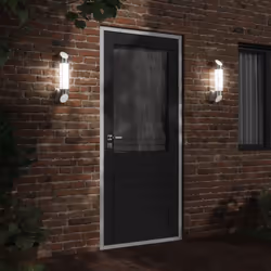 vidaXL Outdoor Wall Lights Wall Lantern Wall Lamp 2 pcs Silver Stainless Steel - silver, 2 pcs