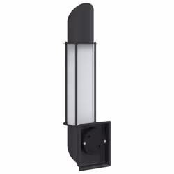 vidaXL Outdoor Wall Lights Wall Lantern Wall Lamp 2 pcs Silver Stainless Steel - black, 2 pcs - Additional view 5