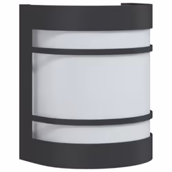 vidaXL Outdoor Wall Light Garden Patio Floodlight Wall Lamp Stainless Steel - black, 1 pcs/ without sensor