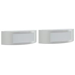 vidaXL Outdoor Wall Lights Wall Lantern Wall Lamp 2 pcs Silver Stainless Steel - silver