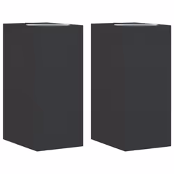 vidaXL Outdoor Wall Lights Wall Lamps Wall Lantern Black Die-cast Aluminium - without sensor, 2 pcs