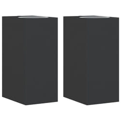 vidaXL Outdoor Wall Lights Wall Lamps Wall Lantern Black Die-cast Aluminium - without sensor, 2 pcs