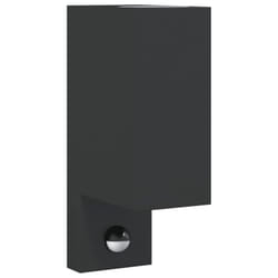 vidaXL Outdoor Wall Lights Wall Lamps Wall Lantern Black Die-cast Aluminium - with sensor, 1 pcs