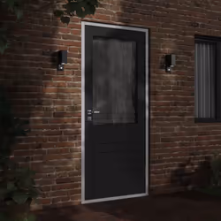 vidaXL Outdoor Wall Lights Wall Lamps Wall Lantern Black Die-cast Aluminium - with sensor, 1 pcs