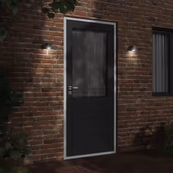 vidaXL Outdoor Wall Light Door Wall Lantern Wall Lamp Black Die-cast Aluminium - without sensor, 1 pcs