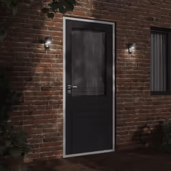 vidaXL Outdoor Wall Light Door Wall Lantern Wall Lamp Black Die-cast Aluminium - with sensor, 1 pcs
