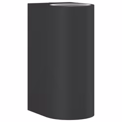 vidaXL Outdoor Wall Light Door Wall Lantern Wall Lamp Black Die-cast Aluminium - without sensor, 1 pcs