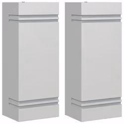vidaXL Outdoor Wall Lights Wall Lantern Wall Lamp 2 pcs Silver Stainless Steel - silver, 2 pcs