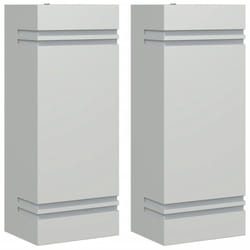 vidaXL Outdoor Wall Lights Wall Lantern Wall Lamp 2 pcs Silver Stainless Steel - silver, 2 pcs