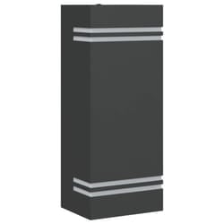 vidaXL Outdoor Wall Lights Wall Lantern Wall Lamp 2 pcs Silver Stainless Steel - black, 1 pcs