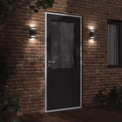 vidaXL Outdoor Wall Lights 35W Half-round Garden Patio Lighting Lamp Light - 80 x 100 x 240 mm