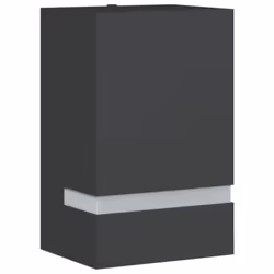 vidaXL Outdoor Wall Lights Garden Lighting Wall Lamp 35W Silver Rectangular - black, 95 x 75 x 150 cm/ 1 pcs