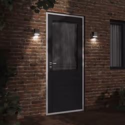vidaXL Outdoor Wall Lights Garden Lighting Wall Lamp 35W Silver Rectangular - black, 95 x 75 x 150 cm/ 1 pcs