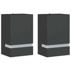 vidaXL Outdoor Wall Lights Garden Lighting Wall Lamp 35W Silver Rectangular - black, 95 x 75 x 150 cm/ 2 pcs