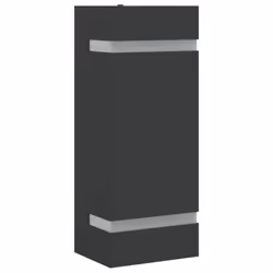 vidaXL Outdoor Wall Lights Garden Lighting Wall Lamp 35W Silver Rectangular - black, 95 x 75 x 240 cm/ 1 pcs
