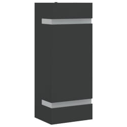 vidaXL Outdoor Wall Lights Garden Lighting Wall Lamp 35W Silver Rectangular - black, 95 x 75 x 240 cm/ 1 pcs