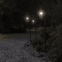 vidaXL Outdoor Floor Lamps Pathway Lights Garden Light Black Stainless Steel - 100 cm/ 1 pcs - Additional view 2