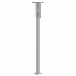 vidaXL Outdoor Floor Lamps Garden Standing Lamp 3pcs Black Stainless Steel - silver, 100 cm/ 3 pcs - Additional view 5