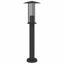 vidaXL Outdoor Floor Lamps Garden Standing Lamp 3pcs Black Stainless Steel - black, 60 cm/ 1 pcs - Additional view 4