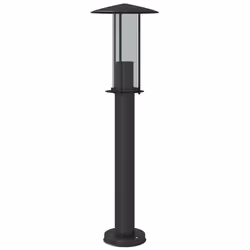vidaXL Outdoor Floor Lamps Garden Standing Lamp 3pcs Black Stainless Steel - black, 60 cm/ 3 pcs - Additional view 5
