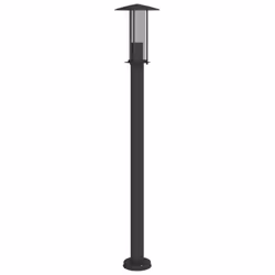 vidaXL Outdoor Floor Lamps Garden Standing Lamp 3pcs Black Stainless Steel - black, 100 cm/ 1 pcs - Additional view 5