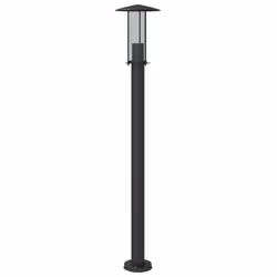 vidaXL Outdoor Floor Lamps Garden Standing Lamp 3pcs Black Stainless Steel - black, 100 cm/ 3 pcs - Additional view 4