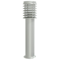 vidaXL Outdoor Floor Lamp Standing Lamp Floor Light Black Stainless Steel - silver, 1 pcs/ basic