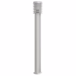 vidaXL Outdoor Floor Lamps Pathway Lights Garden Light Lamp Stainless Steel - silver, 1 pcs/ basic