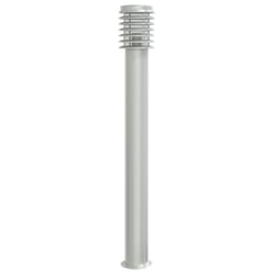vidaXL Outdoor Floor Lamps Pathway Lights Garden Light Lamp Stainless Steel - silver, 1 pcs/ basic