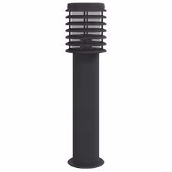 vidaXL Outdoor Floor Lamp Standing Lamp Floor Light Black Stainless Steel - black, 1 pcs/ basic