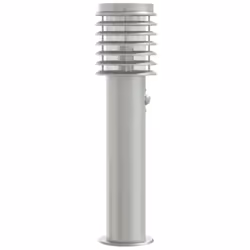 vidaXL Outdoor Floor Lamp Standing Lamp Floor Light Black Stainless Steel - silver, 1 pcs/ with sensor - Additional view 4
